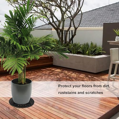 30 Pack Plant Pot Elevators 7.87 Inch Plastic Plant Risers, Plant Level Pot Elevator for Indoor & Outdoor Planters, Black