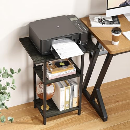Asgolion Tall End Table with Charging Station, Tall Nightstand with Storage | 30 Inch Tall Side Table, Accent Table Stand, Small Entryway Table, Bedroom Tall Nightstand, Living Room, Office, Carbon Gray - color: Carbon Gray, size: 30"H