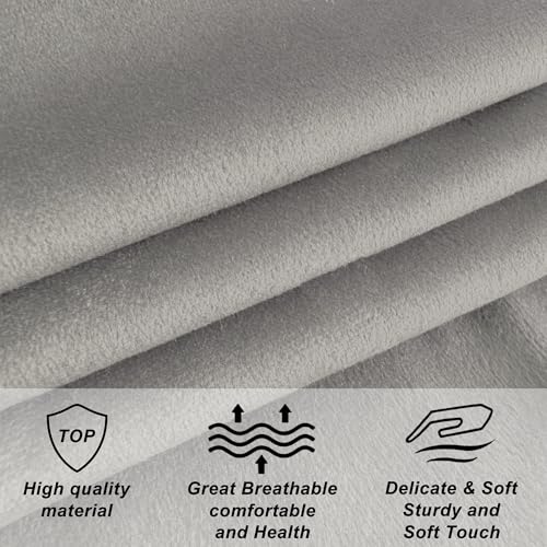 Furpopup Velvet Queen Headboard Only, Upholstered Wall Mount, Silver Gray | 2 ways to use:Wall-mounted (for adjustable bed) and bed frame mounted, Easy to assemble, Classic button design headboard - color: Silver Gray-velvet, size: Queen
