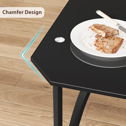 IDEALHOUSE Dining Table Set for 2, Kitchen Table Set of 2 with Upholstered Cushion Chairs, Dining Room Table Set for 2 with Kitchen Chairs, Easy to Assemble, Suitable for Apartment - (Shadow Glass) - size: 1* Table + 2* Chairs (Shadow Glass)