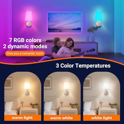 Wall Sconce Battery Operated Wall Light Fixure with Remote Control, Dimmable Battery Operated Wall Sconces Set Of Two, Indoor Wireless Wall Mounted Lamp with Rechargable Bulb For Bedroom Living Room - color: Nickel-SetOfTwo