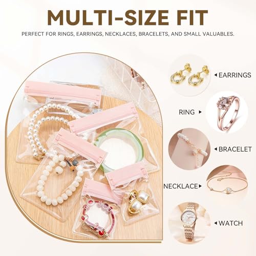 Anti Tarnish Jewelry Bags Clear Pvc Jewelry Storage Pouches with Zipper Plastic Packing for Earrings (30Pcs Anti Tarnish EVA Jewelry Bags Set) - color: 30Pcs Anti Tarnish EVA Jewelry Bags Set