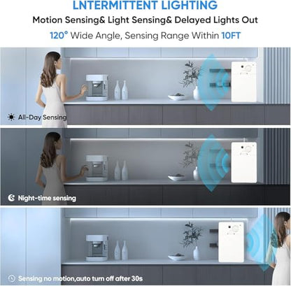 EJ's SUPER CAR COB LED Strip Lights, 4.92FT 3Pack 6000K Cool White Battery Powered LED Strip Lights Timer Dimmable Flexible Cuttable Tape Lights for Cabinet Shelves Bedroom - color: Cool White