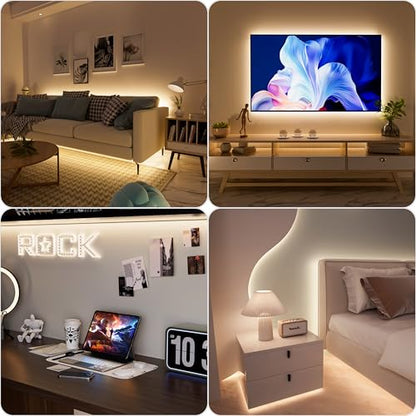 PAUTIX COB LED Strip Light 6.56ft/2m, 640LEDs 1200lm Dimmable 5V USB LED Strip White 4000K CRI90+ TV Backlight,USB Powered Flexible Under Cabinet LED Tape Light for Bedroom,Kitchen,Home DIY Lighting - color: 4000K, size: 6.56 ft