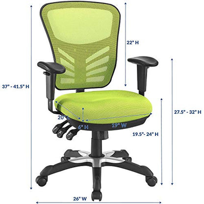 Modway Articulate Ergonomic Mesh Office Chair in Green - color: In Green