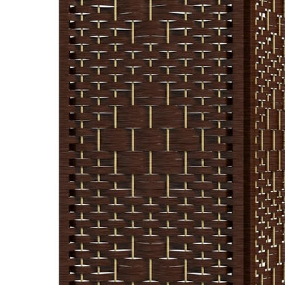 HOMCOM 4 Panel Room Divider, Folding Privacy Screen, 5.6', Brown | Room Separator, Wave Fiber Freestanding Partition Wall Divider - color: Brown, size: 4 Panel