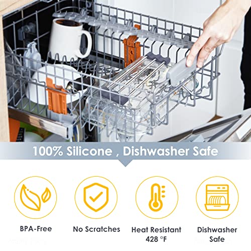 Tomorotec Adjustable Over-The-Sink Kitchen Rack, BPA-Free, Deep Gray | Holds 16.5 Lbs; For Dishcloths, Sponges, and Brushes - Heat-Resistant Stainless Steel with Slim, Expandable Design - color: Deep Gray