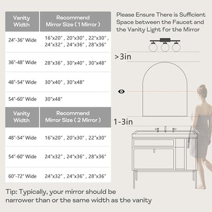 Black Arched Mirror 16x20in, Metal Framed Bathroom Vanity Wall | Tempered Glass, Shatter Proof, Living Room Bedroom Entryway, Modern Elegant Design - color: Black, size: 20"L x 16"W, style: Arched