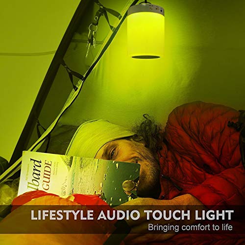 Night Light with Bluetooth Speaker, Touch Lamp Rechargeable Relaxing Cool | Elecstars Small Lamp, Aux Line-in and TF Card Supported, Portable Color Changing, Birthday Holiday Gift for Kids Teens Women.