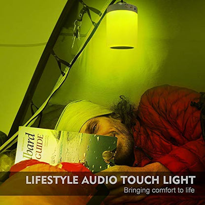 Night Light with Bluetooth Speaker, Touch Lamp Rechargeable Relaxing Cool | Elecstars Small Lamp, Aux Line-in and TF Card Supported, Portable Color Changing, Birthday Holiday Gift for Kids Teens Women.