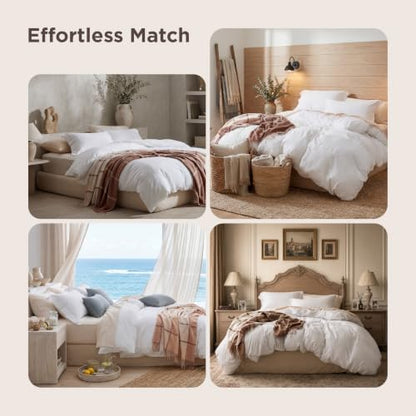 Bedsure Twin Size Duvet Cover with Fitted Sheet - 3 Pieces Prewashed Polyester Extra Soft Bedding Set, Includes 1 Duvet Cover 68''x90'' with Zipper Closure, 1 Pillow Sham, 1 Fitted Sheet, White - color: 00 - White (No Comforter), size: Twin (With Fitted S