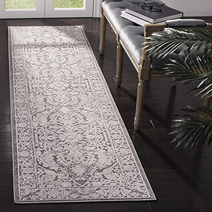SAFAVIEH Reflection Collection Accent Rug - 2'3" x 4', Dark Grey & Cream, Non-Shedding & Easy Cleaning, Ideal for Entryway, Living Room, Bedroom (RFT665B) - color: Dark Grey/Cream, size: 2'3" x 4' (Rectangular)