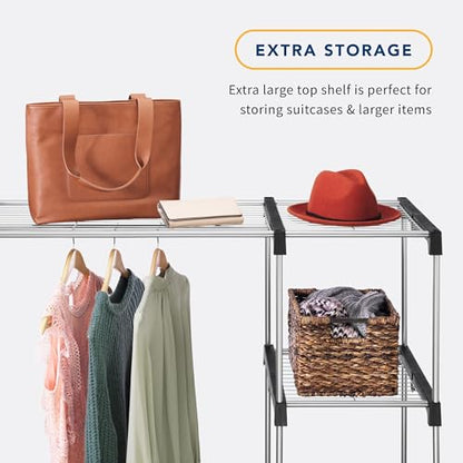 Whitmor Modern Industrial Wardrobe - color: 45"L x 19"W x 68"H ﻿