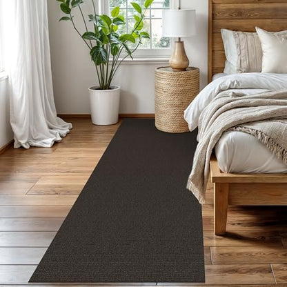 Washable Runner Rug, Non Slip Entry Runner, 3x8 Ft, Taupe/Coffee | Washable Braided Runner Carpet, Non Slip Rubber Dot Backed, For Hallway, Kitchen, Entryway, Bedroom, Laundry Room, Foyer - color: Taupe/Coffee, size: 3' x 8' (Rectangular)