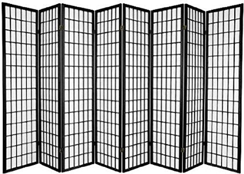 Traditional Style Room Divider (Black, 8 Panels) - color: Black, size: 8 Panels