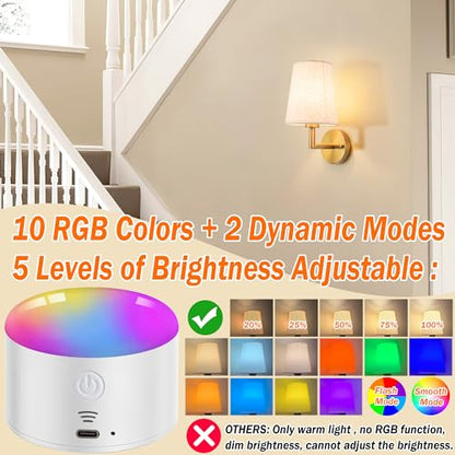 Wall Sconce Battery Operated Wall Light Fixure with Remote Control, Dimmable Battery Operated Wall Sconces Set Of Two, Indoor Wireless Wall Mounted Lamp with Rechargable Bulb For Bedroom Living Room ( - color: Bronze-SetOfTwo