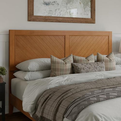 AFI, Canyon King Solid Wood Rustic Farmhouse Headboard, Light Toffee - color: Light Toffee, size: King (U.S. Standard)