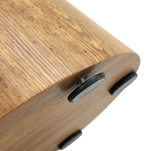 Wood Coffee Table, 23.6" Small Coffee Table, Natural Wood Grain Round Tabletop with Wooden Cone Base, Round Living Room Table with Adjustable Feet, Mid Century Center Table for Apartment,Small Space - color: 23.6" Wood Coffee Table