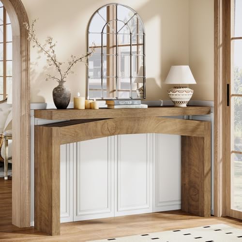 Celaform Console Tables for Entryway, 47.2 Inch Long Sofa Table with Storage, Farmhouse Wood Style Entry Table Behind Couch Table for Living Room, Entrance, Hallway (Light Brown) - color: Light Brown