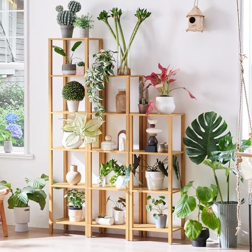 YUFAM 5 Tier Tall Narrow Bookshelf, Skinny Bookcase, Wooden Shelf, Natural | 54'' Tall Thin Book Shelf, Skinny Book Shelf for Modern Narrow Industrial Shelf fits Living Room, Office, Bedroom, Kitchen - color: Natural, size: 5-Tier
