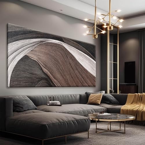 TAIJXAGSG Abstract Wall Art Brown Canvas Art Wall Decor Artwork Abstract Wall Decor Modern Minimalist Decor Canvas Painting Black And White Bathroom Bedroom Office 20"X40" - color: brown black, size: 40"L x 20"W