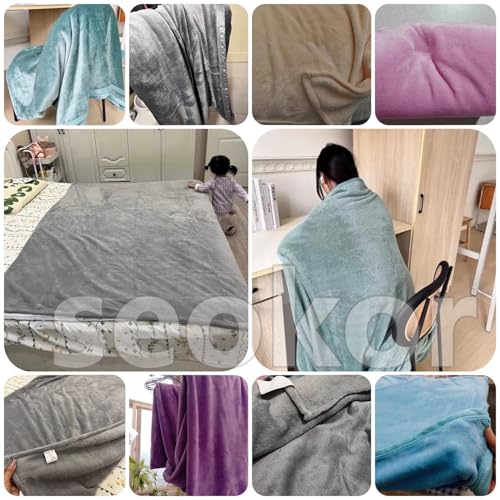 Fleece Throw Blanket for Sofa & Bed, Soft Warm Fluffy Blanket Double/Single, Versatile All Season Couch Blanket, Lightweight Cozy Blanket for Armchair, Living Room, Office(A11,150x200cm/59x78in) - color: A11, size: 150x200cm/59x78in