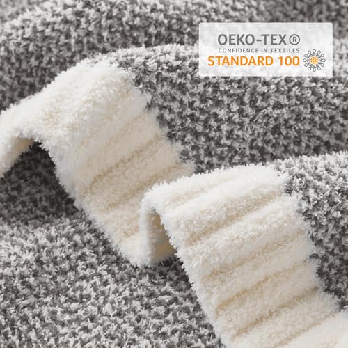 Snuggle Sac Grey Throw, Super Soft Warm Oversized Fuzzy Plush Blanket, Dark Grey, 50x70 inches - color: Heather Dark Grey, size: Throw-XL (50"x70")