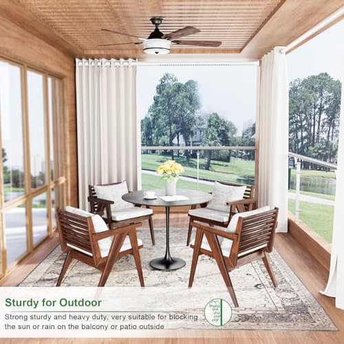Heavy Duty Tension Curtain Rod No Drilling, 63-123 Inch Adjustable | 1.26" Diameter Pole, Spring Loaded, Non Slip, Renter Friendly Curtain Rod for Windows/Room Divider/Balcony/Patio, Matte White - color: Matte White, size: 63-123 Inches