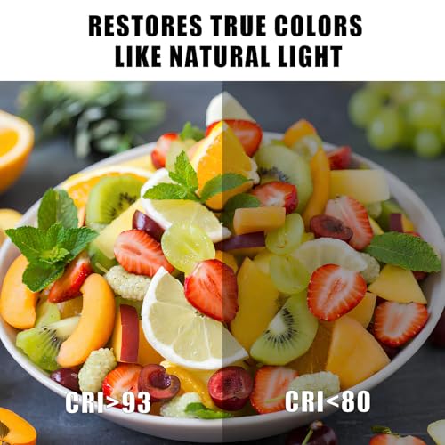 Tatazone 32.8ft Tunable White COB Led Strip Light with RF Remote, CRI93+ Dimmable CCT 2700K-6500K COB Led Tape Lights, Adhesive High 3PIN Dual Color Led Light Strip for Bedroom, Kitchen, Cabinet - size: 32.8ft