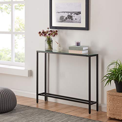 SEI FURNITURE Darrin Narrow console table, Black - color: Black