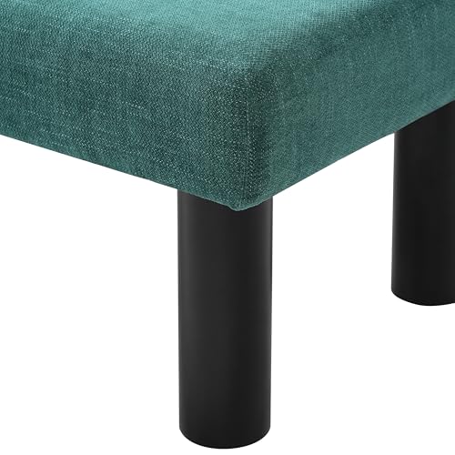 Christopher Knight Home Wally Fabric Upholstered Dining Bench, Long Dining Room Chair, Wooden Entryway Bench, Bedroom End of Bed Bench, Teal Green+Black - color: Teal Green+black