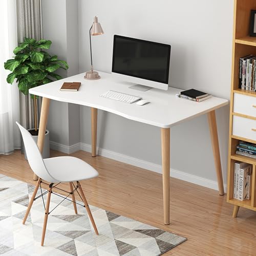 Computer Desk, Small Home Office Desk for Bedroom, Modern Simple Style Computer Gaming Desk, 27.56x15.75x28.74 inches, 150kg Bearing, White - color: White 100cm