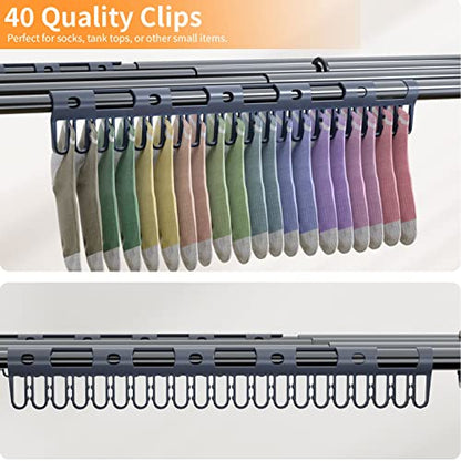 Clothes Drying Rack Foldable Drying Rack Clothing Black-1pack | for Laundry - 40" x 28.8" x 14.2", Space Saving Household Indoor - color: Black