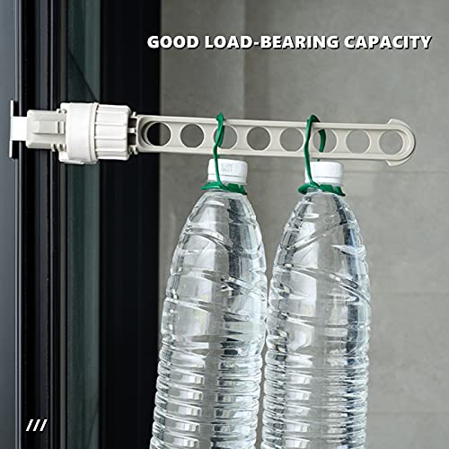 Chchmu Clothes Drying Rack 2 Packs Portable Travel Hanger for Hotel Home Rotary Clip-on Hanger Holder Wall Mounted Clothes Bar for Bathroom Bedroom Laundry Room Balcony, Green & Grey - color: Green & Grey
