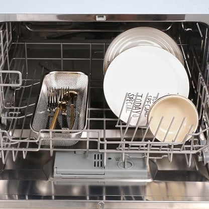 2Pack Stainless Steel Tumbler Cup Lid Organizer, Mason Jar Lid Holder | Rectangular, Stainless Steel Mesh, Cabinet Storage Basket, Silverware, Chopsticks, Straws, Utensils - style: SilverIndustrial-2pack