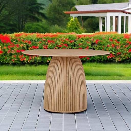 Round Dining Table for 6 People, 47.24 Inches Dining Room Table, Wood Round Kitchen Tables for Dining Room, Kitchen, Living Room, Oak - color: 47.24 Inches Oak