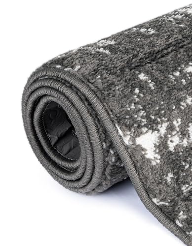 Rugs.com - Arlington Rug – 6 Ft Runner Dark Gray Coastal Runner Rug – Ideal for Hallways, Kitchens, and Entryways - color: Dark Gray, size: 2' x 6' (Runner)