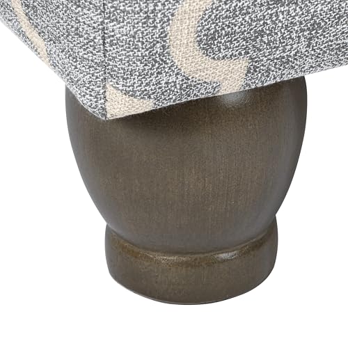 Spatial Order 22" Medium Rectangular Storage Ottoman - Gray Geometric - color: Gray Geometric