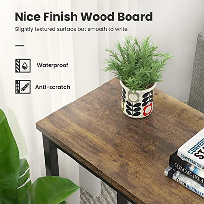 Ecoprsio Small Console Table Sofa Table with Mesh Shelves, 2 Tier Entryway Table Foyer Table for Entryway, Front Hall, Hallway, Sofa, Couch, Living Room, Bar, Kitchen, 32 Inch, Rustic Brown - color: Rustic Brown, style: 2-Tier