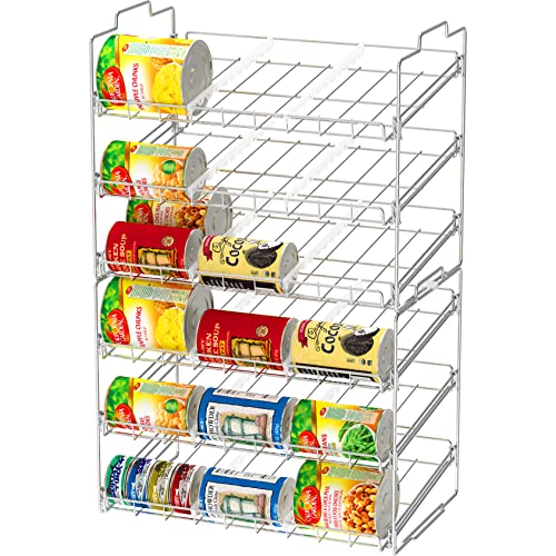 Deco Brothers Stackable Can Rack Organizer Holds Up to 36 Cans, Chrome | for Kitchen and Pantry - color: Chrome