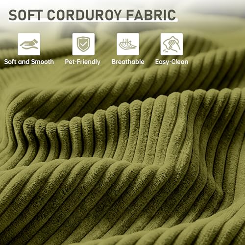 wanan Folding Sofa Bed, 3-in-1 Convertible Boneless Couch with Handle, Floor Lounger & Sleeper Chair for Adults, Comfy Folding Couch Single Sofa for Living Room Bedroom, Green - color: Green