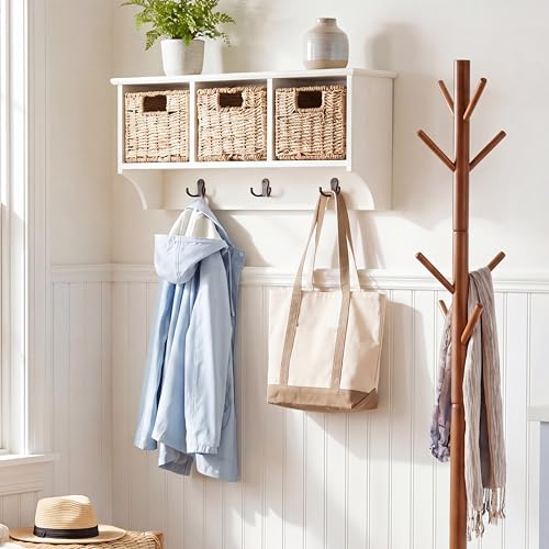Safavieh Home Collection Finley Hanging 3 Basket Wall Rack - color: White
