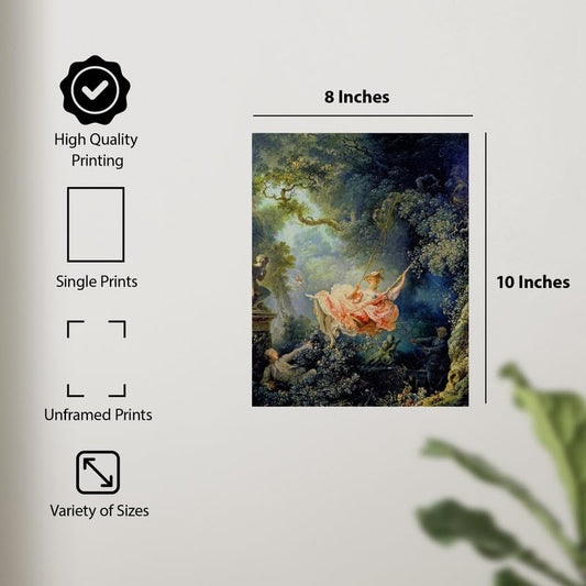 ALPINE INK CO. Elegant Garden Scene Poster - Romantic Vintage Outdoor Artwork - Living Room Bedroom Wall Decor - Classic Painterly Style Home Decor - 8x10 Unframed Print - color: Style-17, size: 8"L x 10"W