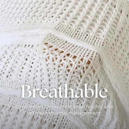 Boho Knitted Chenille Blanket with Tassels - Lightweight & Soft All-Season Throw - 3D Classic Pattern for Living Room Bedroom Couch, Cloud White, Twin 60"x80" - color: Cloud White, size: Twin