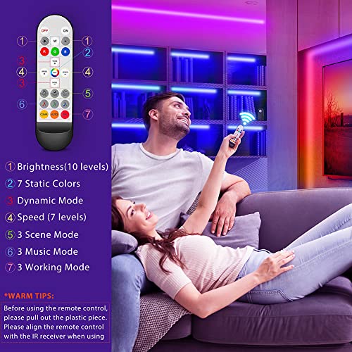 RGB Under Cabinet Lights with Motion Sensor, 6 Pre-Cut LED Strip Lights with Remote Control, Music Sync Color Changing Closet Lights, for Kitchen, Counter, Shelf, TV Backlight, Bookcase, 9.8ft - color: RGB+White
