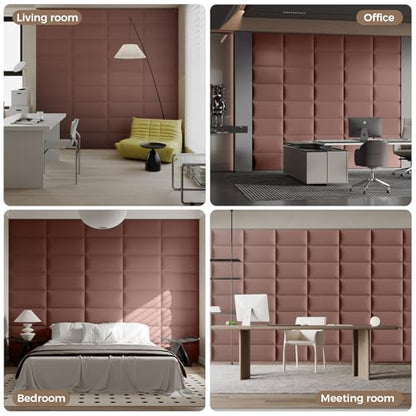 6-Piece Light Brown Linen Upholstered Headboard Twin Size, Wall Mounted Neutral Fabric Headboard, Warm Padded Panels for Bedroom - color: Linen - Light Brown