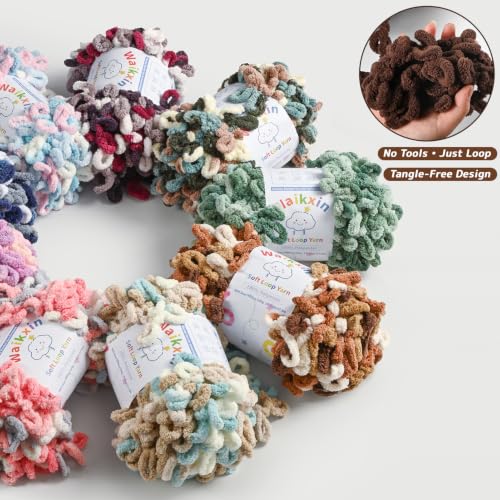 Super Soft Loop Yarn for Finger Knit, 3 Pack of 7.05oz/19.5yds Each, Chunky Blanket Yarn for Hand Knitting, #7 Jumbo Chenille Yarn, Fluffy Baby Blanket Yarn for Crochet Amigurumi (3 Navy Blue) - color: 3 Navy Blue