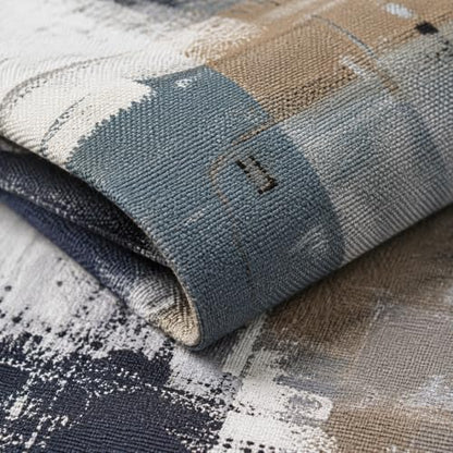 Brown Grey Abstract Throw Pillow Covers 18x18 Set of 4 | Brown, Grey & Taupe Modern‑Art Cushion Cases, neutral aesthetic pillowcases for sofa, bedroom & chair - color: Earth Tone Brown and Blue Grey, size: 18" x 18" (Pack of 4)