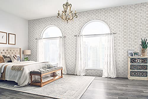 Timeet Brick Wallpaper Brick Peel and Stick Wallpaper Self Adhesive Brick Contact Paper Faux Brick Wallpaper Removable Wall Paper for Bedroom Laundry Room Accent Walls 17.7"×197" - color: Beige,white, size: 17.7" x 197"