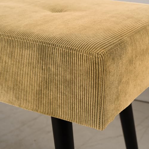 Comfy to go Entryway Bench - Bench for Bedroom, Modern Ottoman End of Bed, Corduroy Padded Benches for Living Room, Foyer, Mudroom, Hallway - 39" L x 14" W x 17" H | Padded Bench for Bedroom, Living Room, Foyer, Mudroom, Hallway, Window, Reading, Footrest